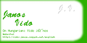 janos vido business card